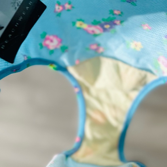 NWT Vintage 80s 90s 1 Pc Floral Swimsuit Size 16 Built In Underwire Bra PushUp - Picture 7 of 10